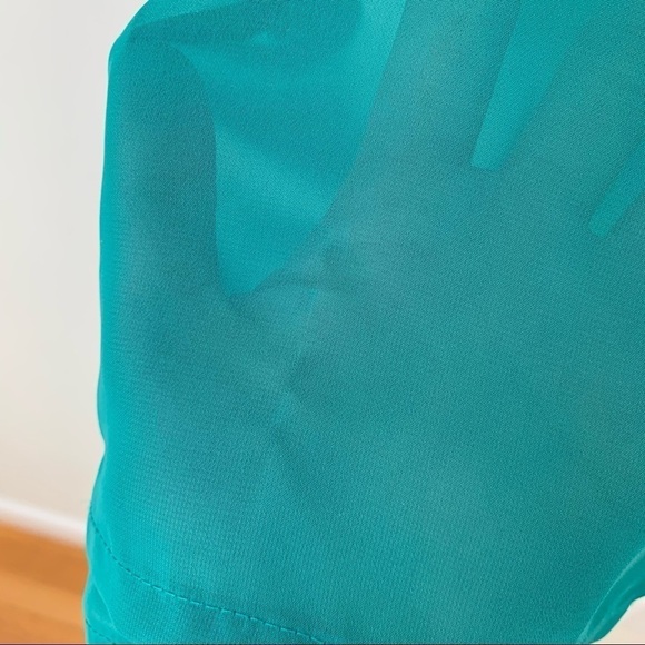 Hinge Top Womens Extra Small Green Lace Coquette Romantic Feminine Sheer Tank - Picture 6 of 7